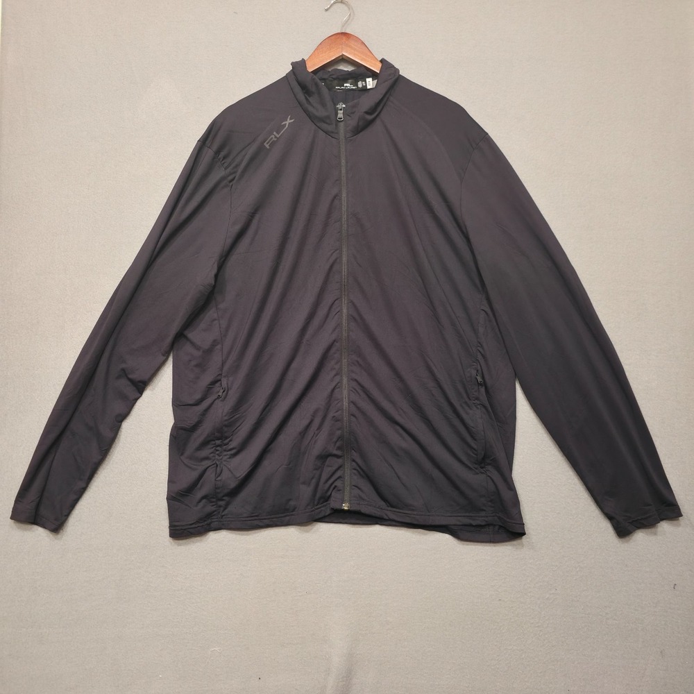 RLX Ralph Lauren Men's Full Zip Black Long Sleeve Jacket Size XXL